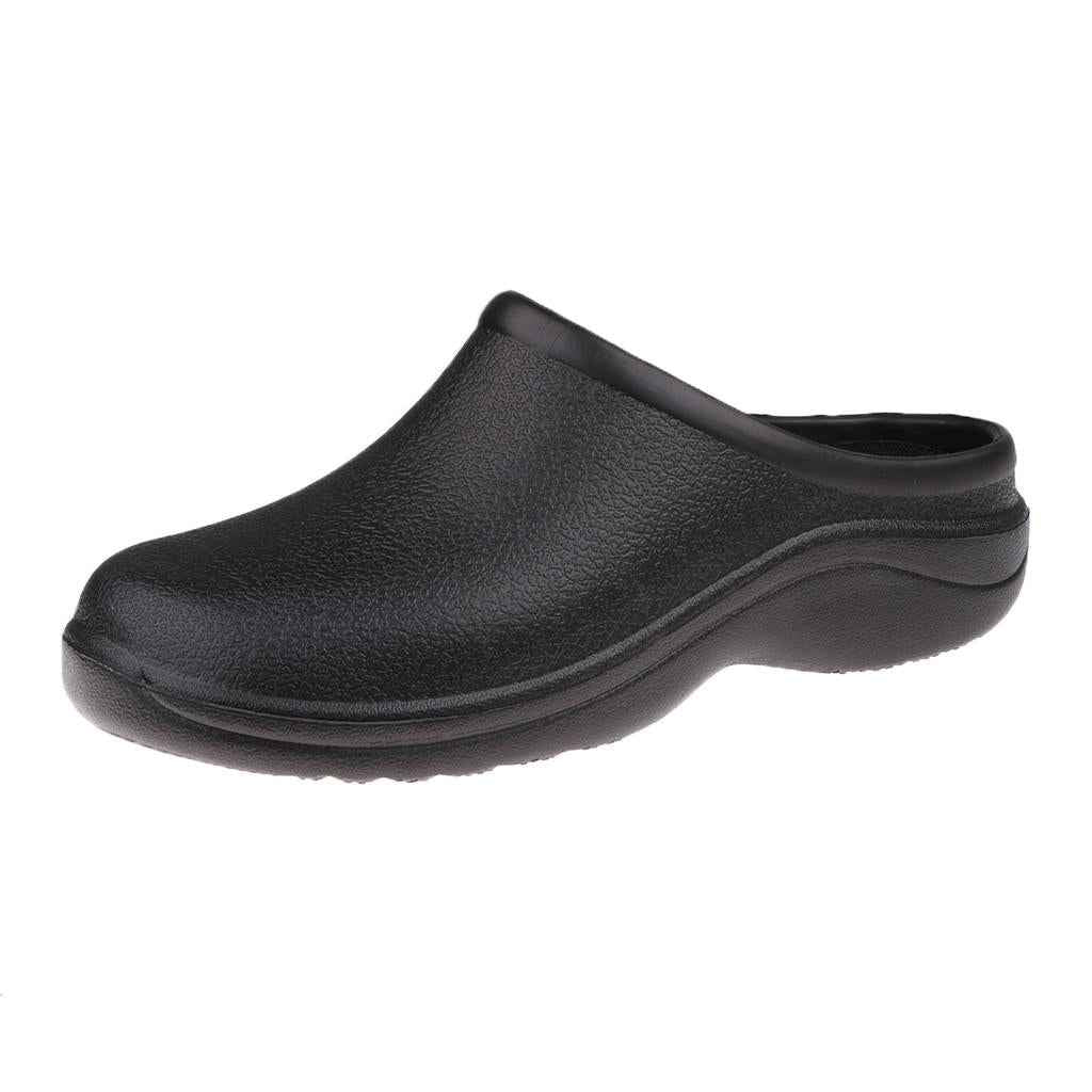 Pair Of Men Women Slip Resistant Orthopedic Clogs Nurse Chef Strapless Shoes Black 39