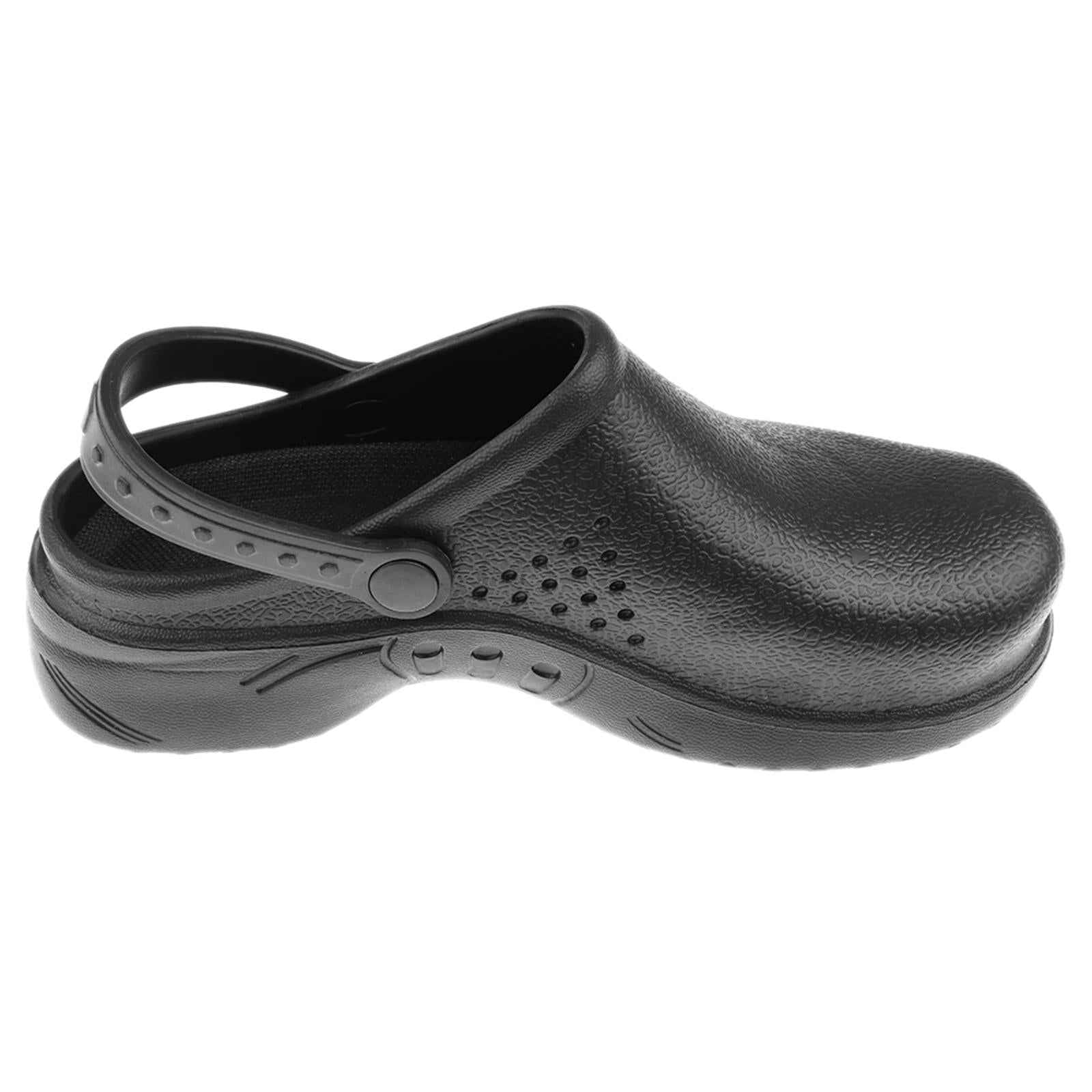 Men Women Cook Medical Nursing Shoes Ultralite Clogs with Strap 37 Black