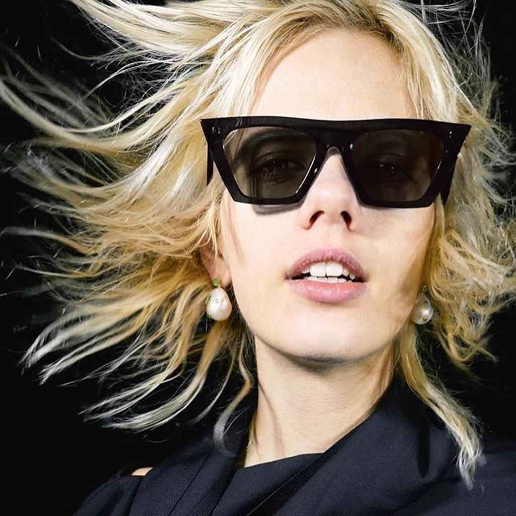 Retro Cat eye Women Man Sunglasses Male Female Eyewear UV400 Black