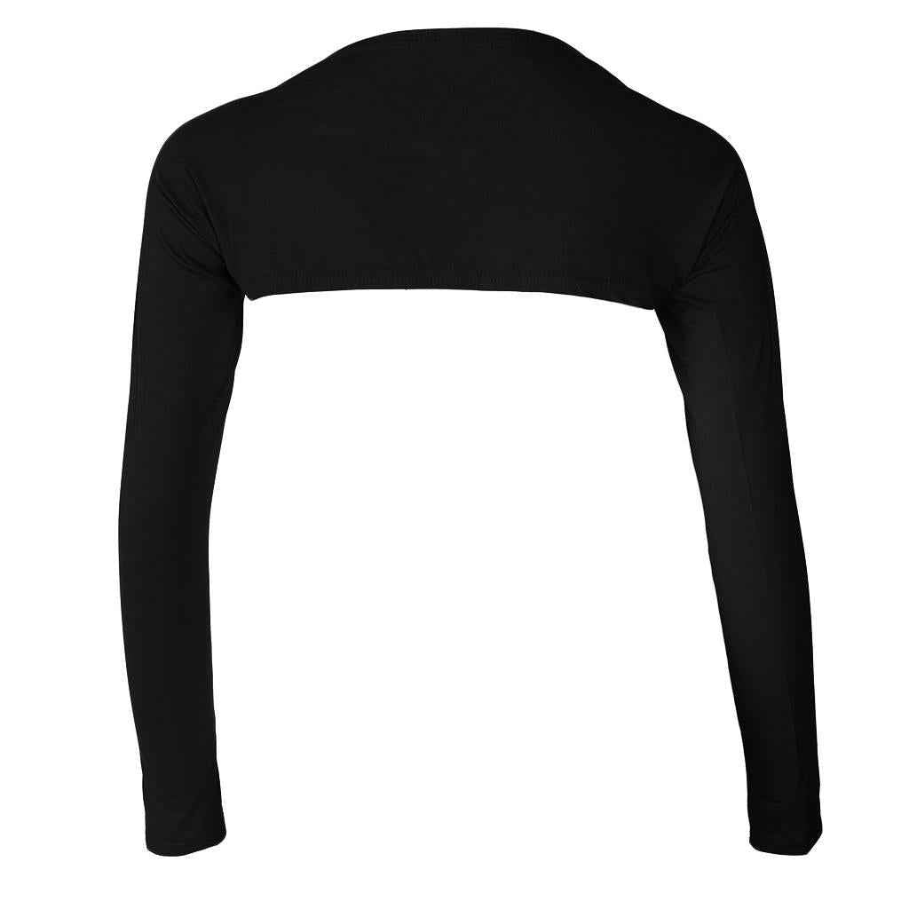Elegant One-piece Long Sleeve Arm Cover Shrug Bolero Hijab Muslim Black