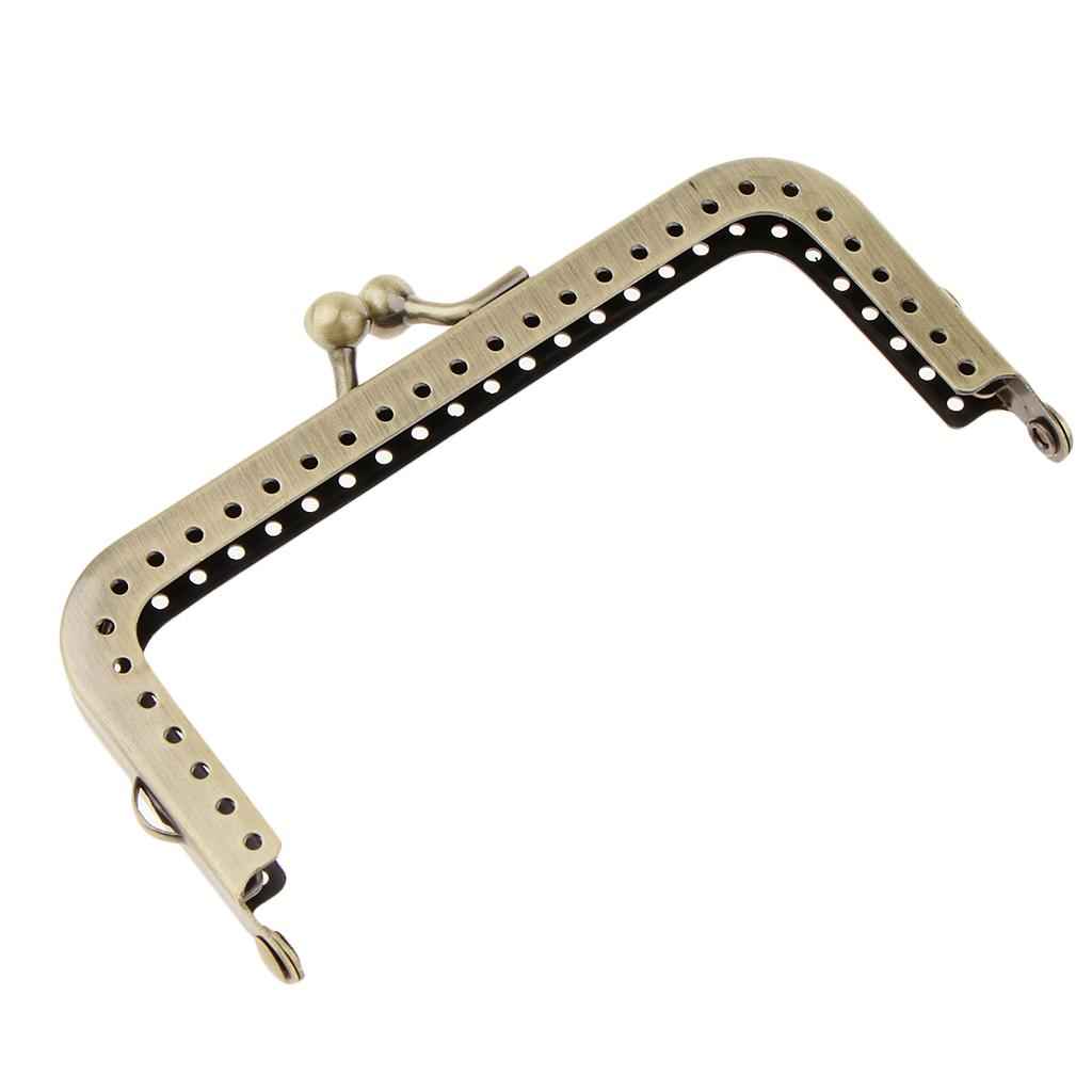 Squared Clutch Purse Frame Kiss Clasp Lock Handle DIY Bag Accessories 10.5cm