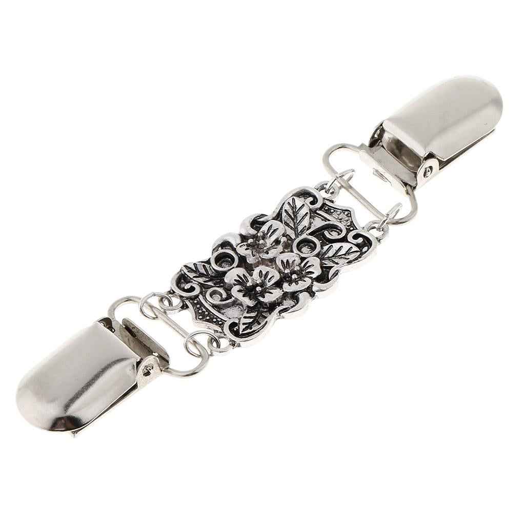 Retro Cardigan Clip Sweater Clip Women Filigree Cinch for Dress Shawl Clip