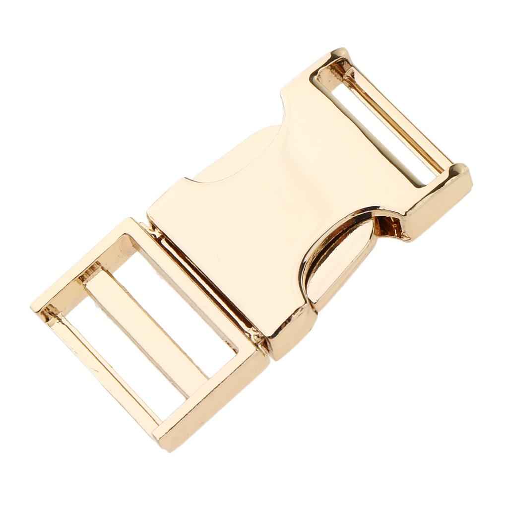 Metal Bag Webbing Belt Buckle Clip Clasp Inner diameter 19mm Gold