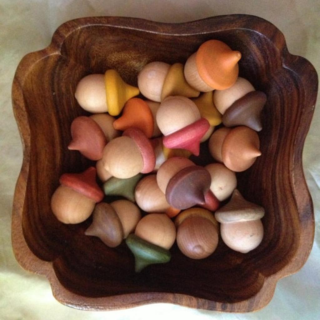 30pcs Novelty Waldorf Acorns DIY Unfinished Wood Craft Wedding Decoration