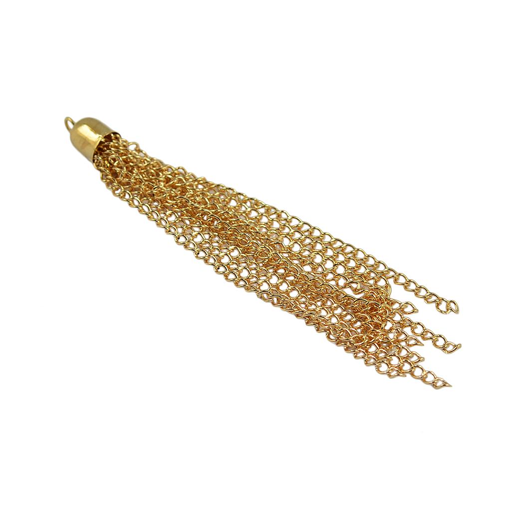 24pcs Silver Gold Plated Brass Tassel Charms Pendants Jewelry Making Finding