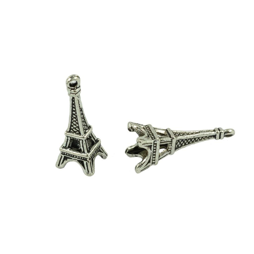 3x30 Pieces Tibetan Silver 3D Eiffel Tower Dangle Charms Jewelry DIY Makings