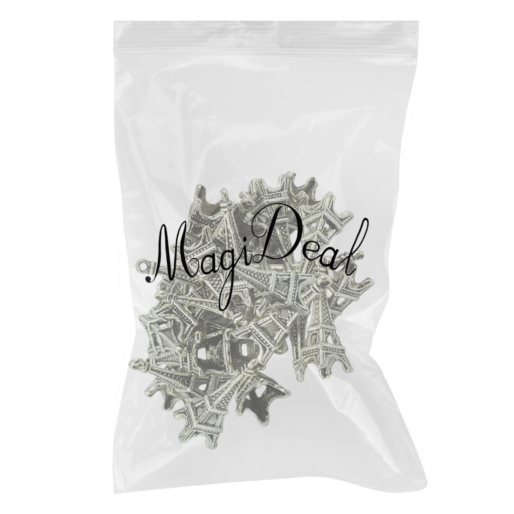 3x30 Pieces Tibetan Silver 3D Eiffel Tower Dangle Charms Jewelry DIY Makings