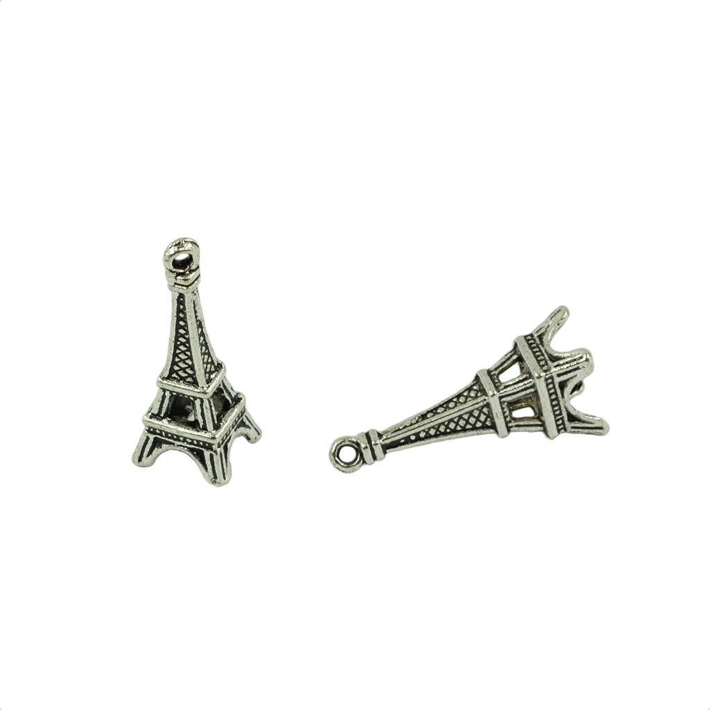 4x30 Pieces Tibetan Silver 3D Eiffel Tower Dangle Charms Jewelry DIY Makings