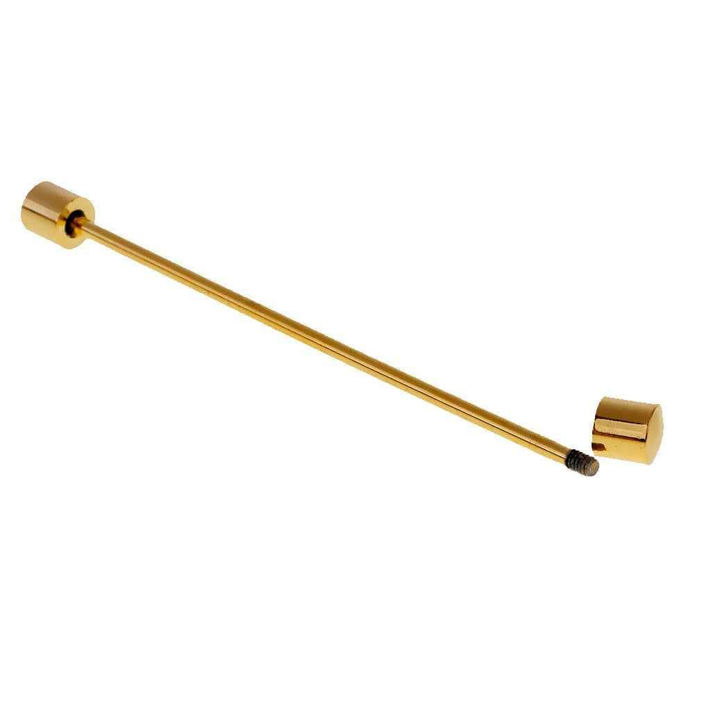 Men's Gift Cylinder Shirt Collar Clip Bar Pin Clip Tie Brooch Necktie Gold