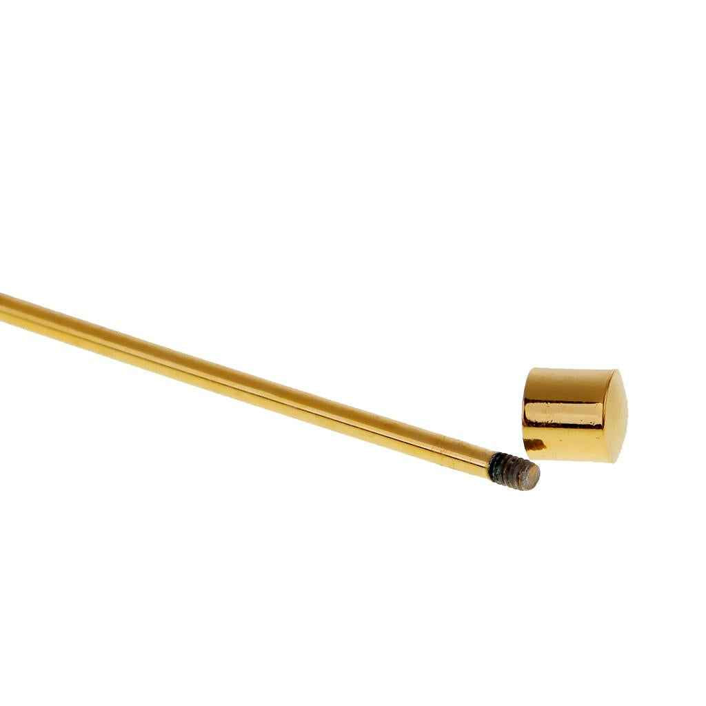 Men's Gift Cylinder Shirt Collar Clip Bar Pin Clip Tie Brooch Necktie Gold