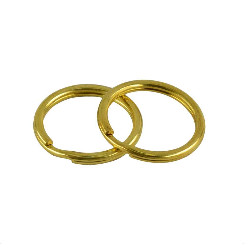 10 Pieces Brass Round Key Split Ring Chain Bag Clasp Loop Findings DIY 25mm