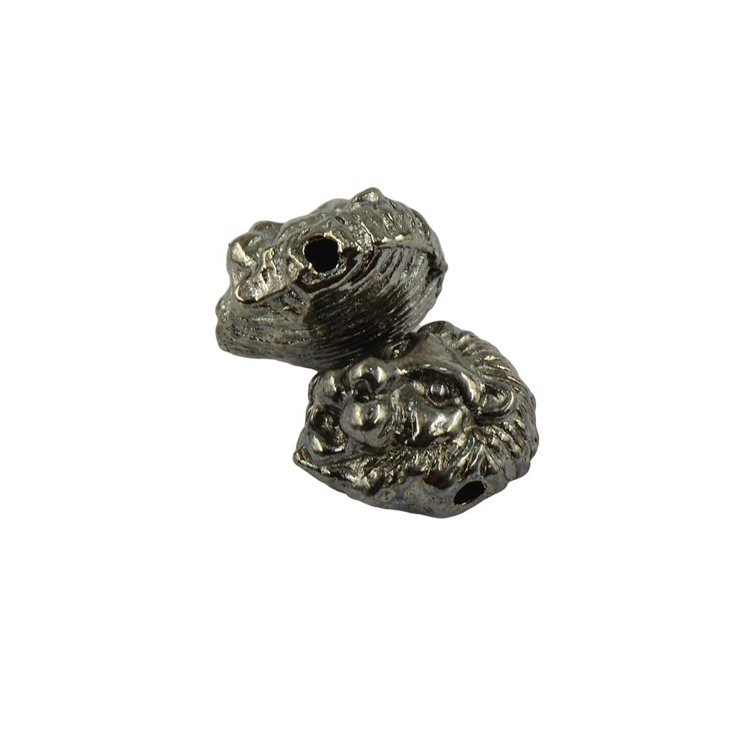 3x10 Pieces Lion Head Loose Beads Bracelet Necklace Beads Hematite Jet Black