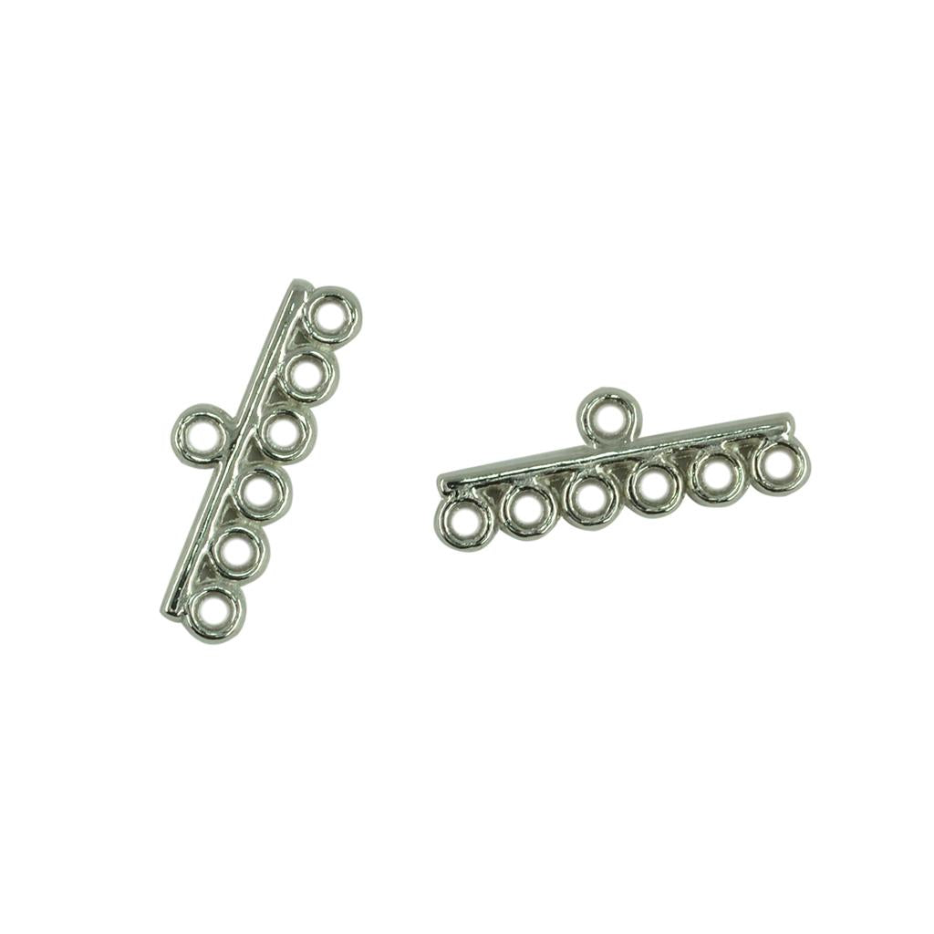3x50 Pieces 6 Strand Hole Crimp End Bar Beads Jewelry Connector Jewelry Making