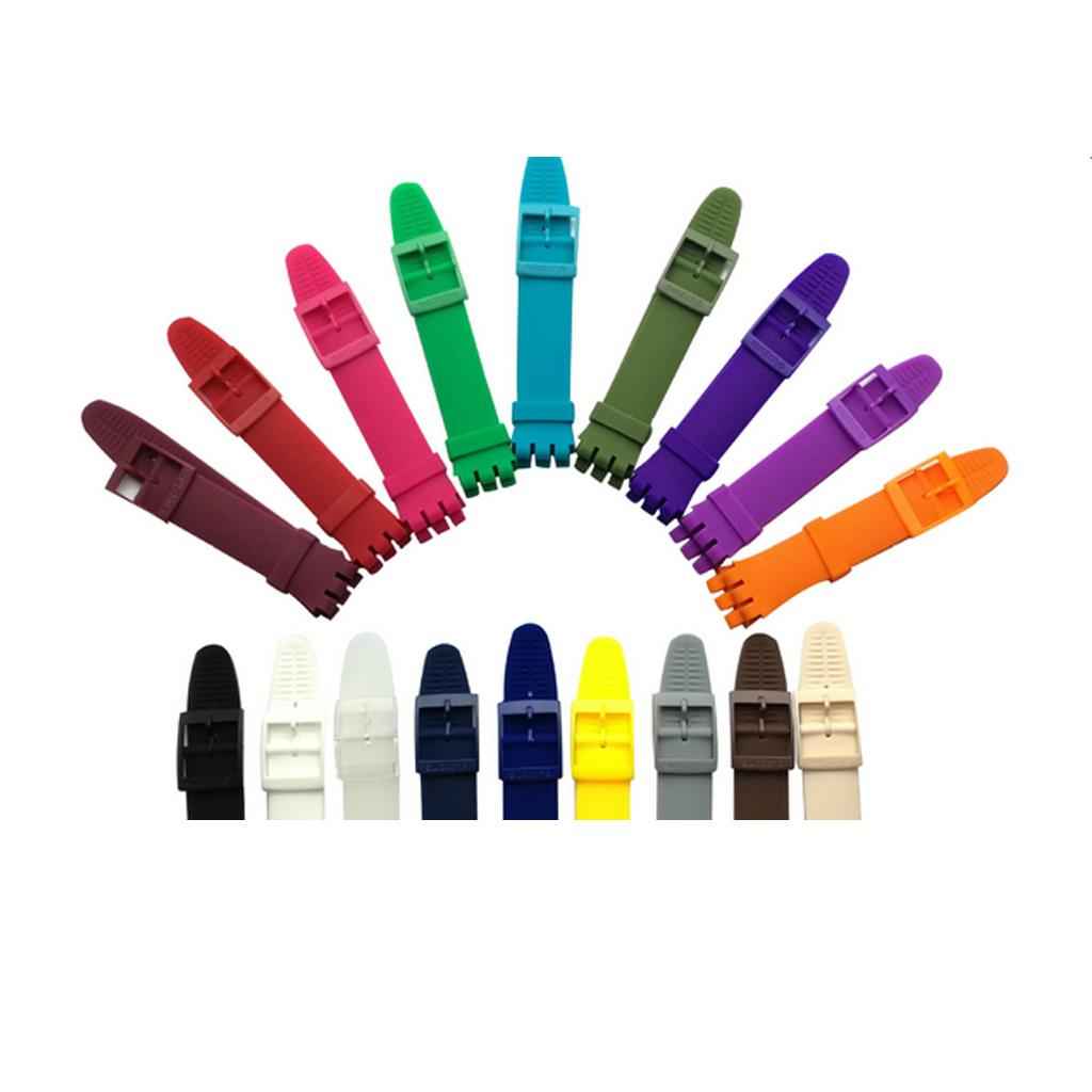 19mm Silicone Rubber Replacement Watch Bands Waterproof White
