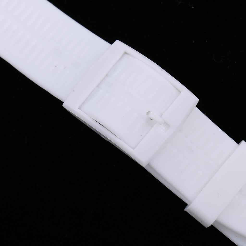 19mm Silicone Rubber Replacement Watch Bands Waterproof White