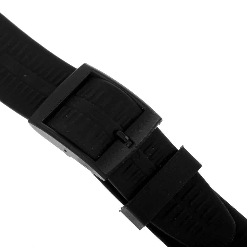 19mm Silicone Rubber Replacement Watch Bands Waterproof Black