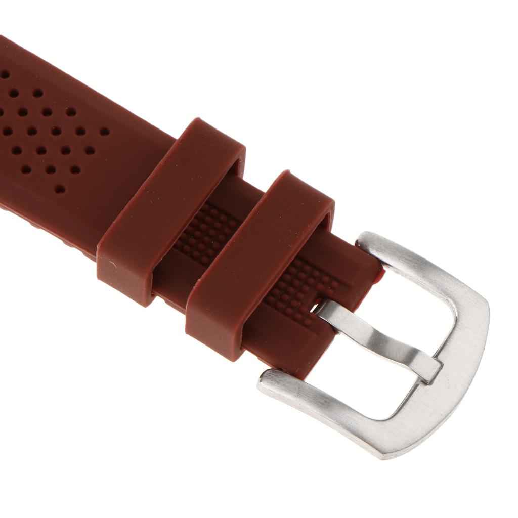 Silicone Watch Band Soft Rubber Replacement Wristwatch Strap Waterproof 20mm