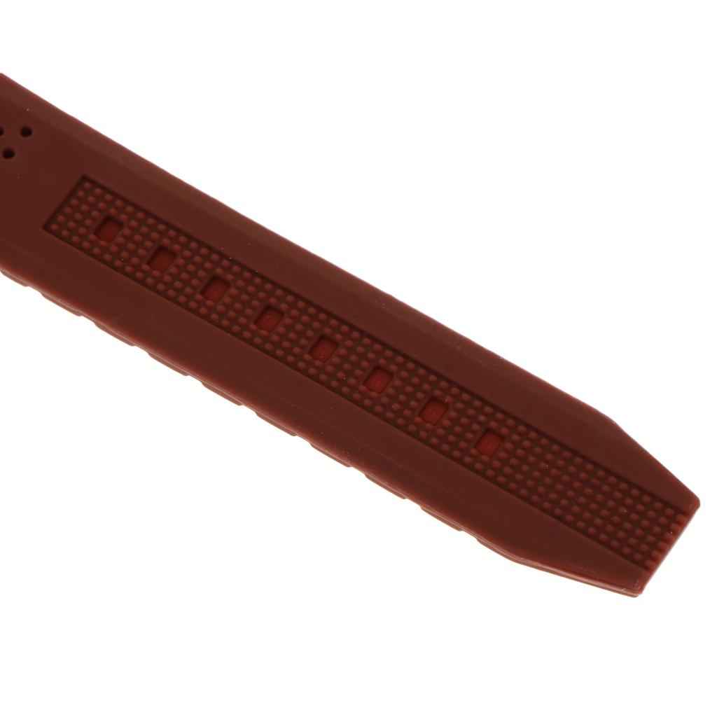 Silicone Watch Band Soft Rubber Replacement Wristwatch Strap Waterproof 20mm