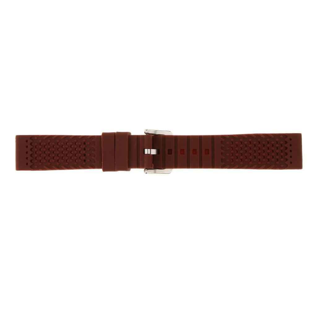 Silicone Watch Band Soft Rubber Replacement Wristwatch Strap Waterproof 20mm