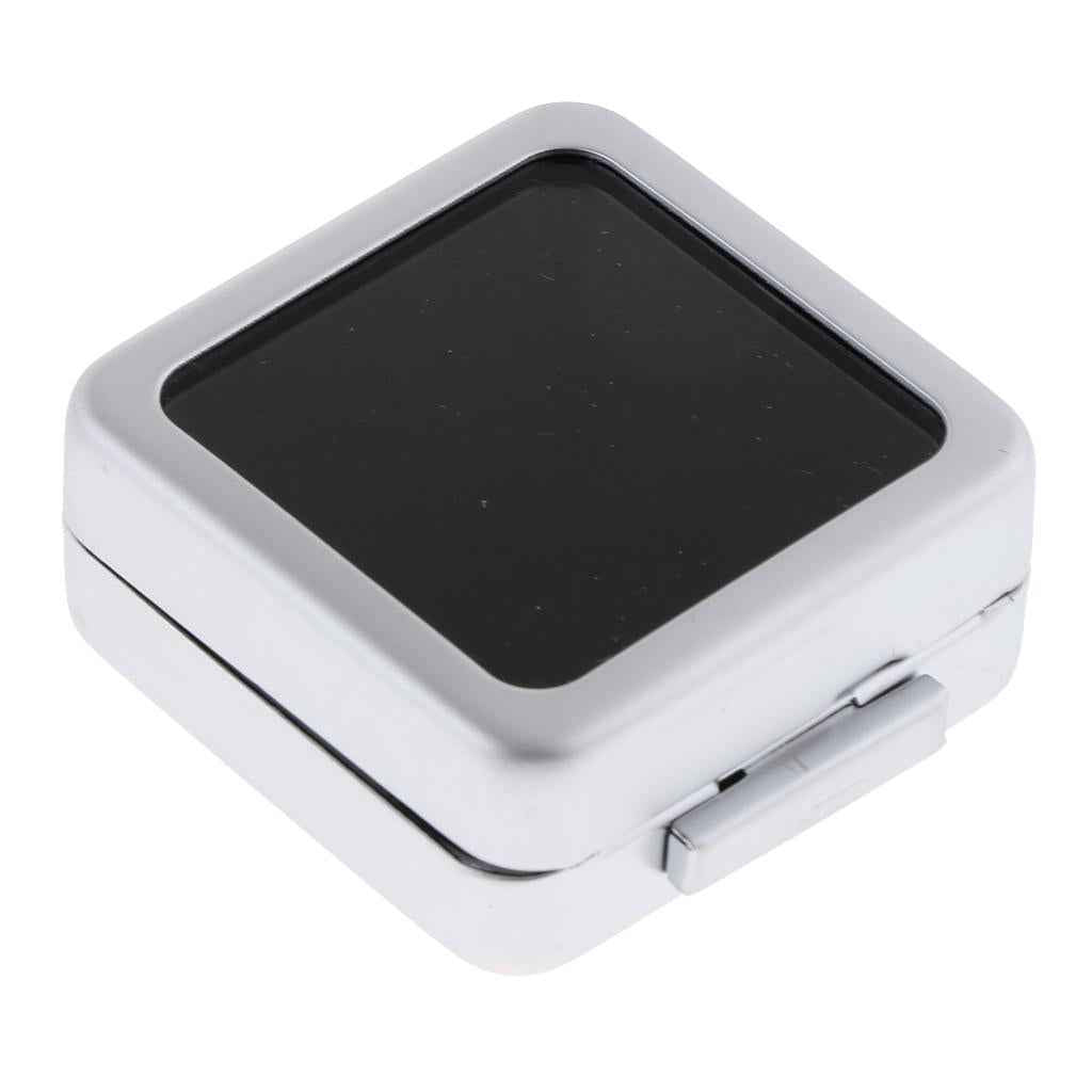 Metal Jewelry Gift Box Loose Diamond Box Jewelry Organizer Silver