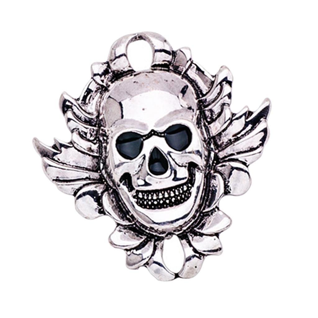 4x1 piece skull head shape silver pin back cluth brooch badge fashion jewelry