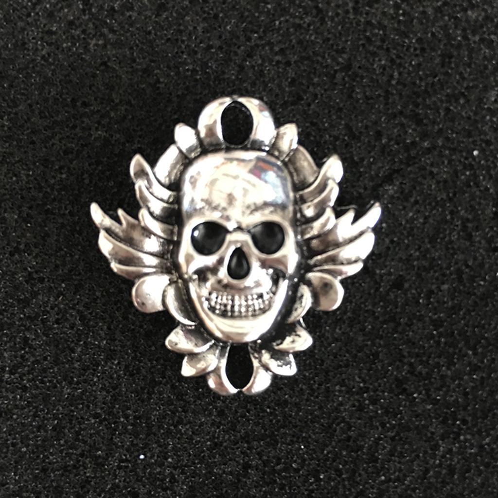 4x1 piece skull head shape silver pin back cluth brooch badge fashion jewelry