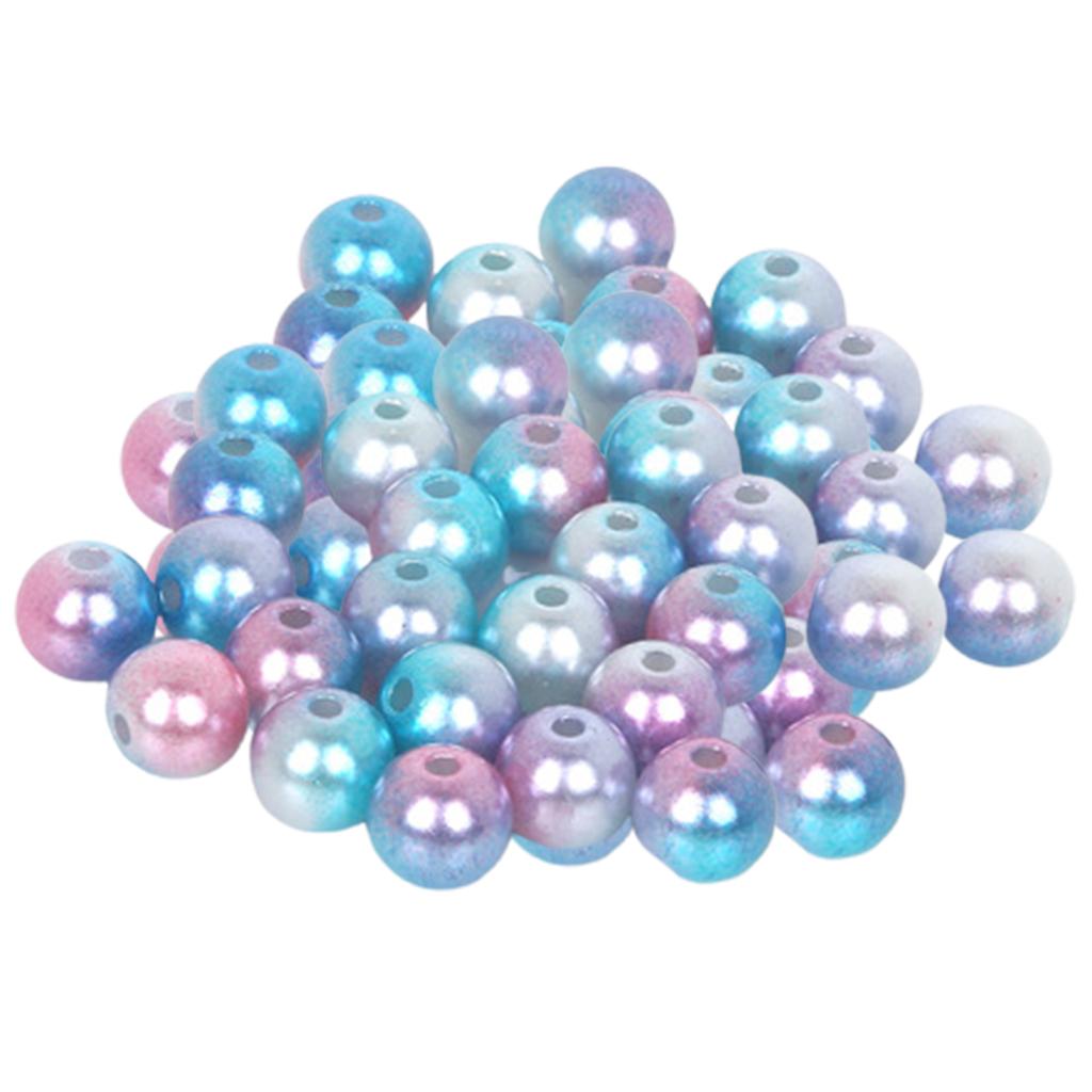 4x50/100/200/500Pc ABS Plastic Loose Beads 8mm Blue Purple Red