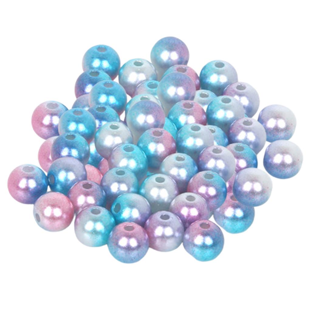 4x50/100/200/500Pc ABS Plastic Loose Beads 8mm Blue Purple Red