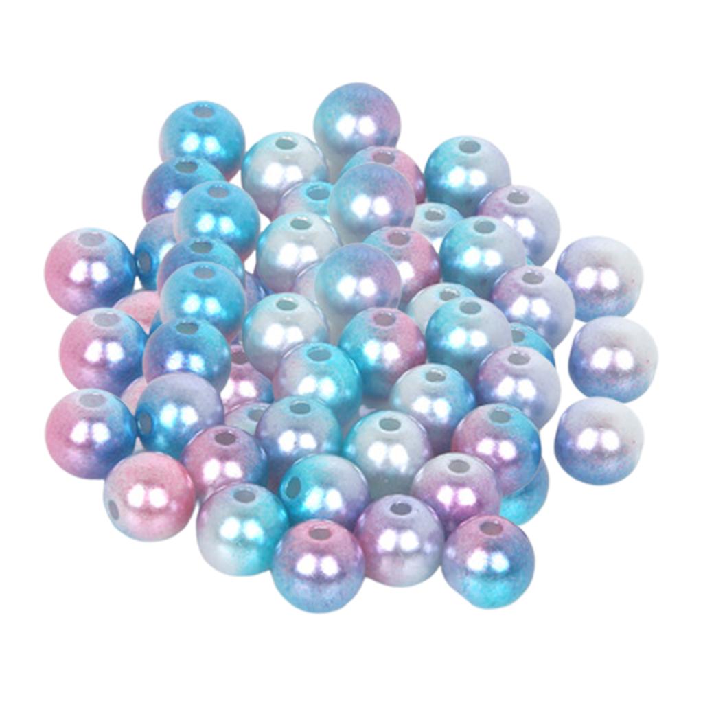 4x50/100/200/500Pc ABS Plastic Loose Beads 8mm Blue Purple Red
