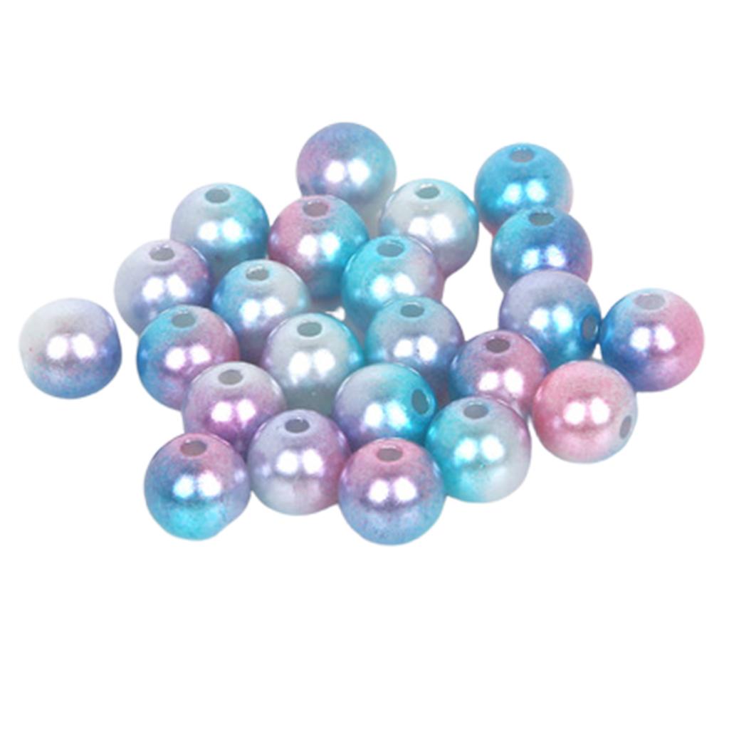 2x50/100/200/500Pc ABS Plastic Loose Beads 8mm Blue Purple Red