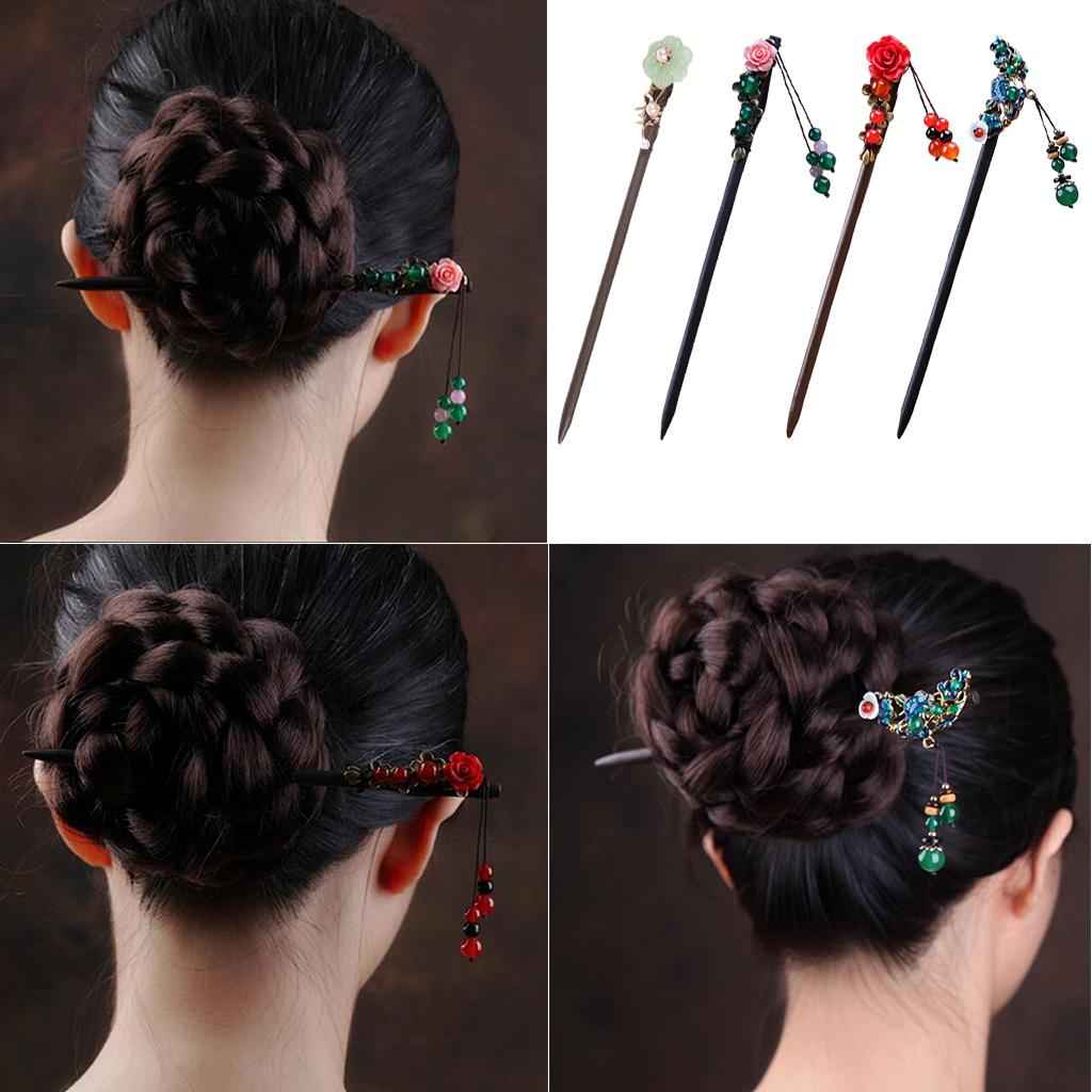 Handmade Hair Sticks Wooden Hair Pin Women Girl Gift for Long Hair A