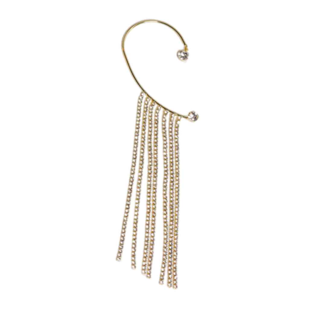 Ear Bone Clip Earring Fashion Retro No Piercing Jewelry for Party Gifts Golden Right