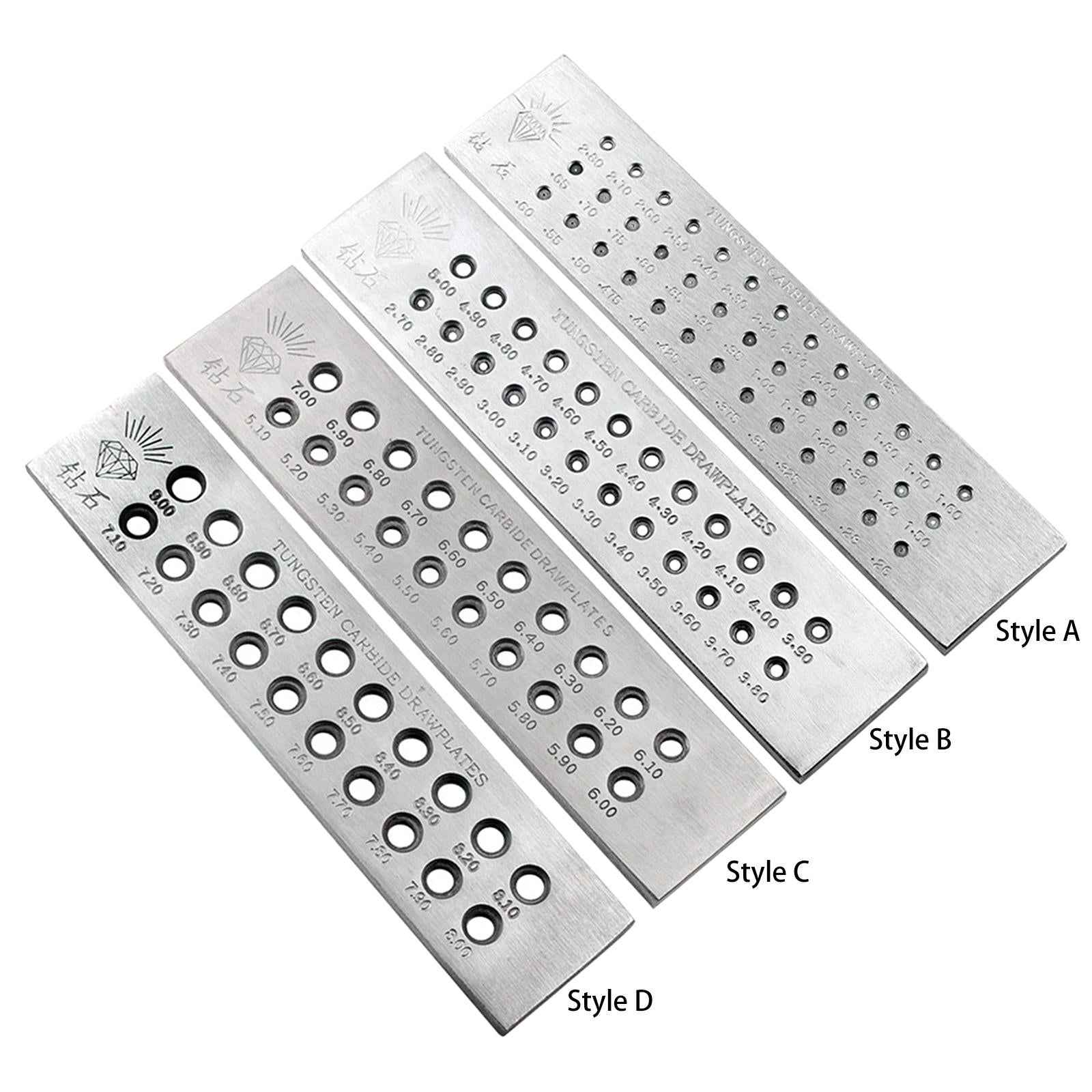 Draw Wear Resistant Jewelry Wire Drawplate for Jewelry Making Crafting Style A