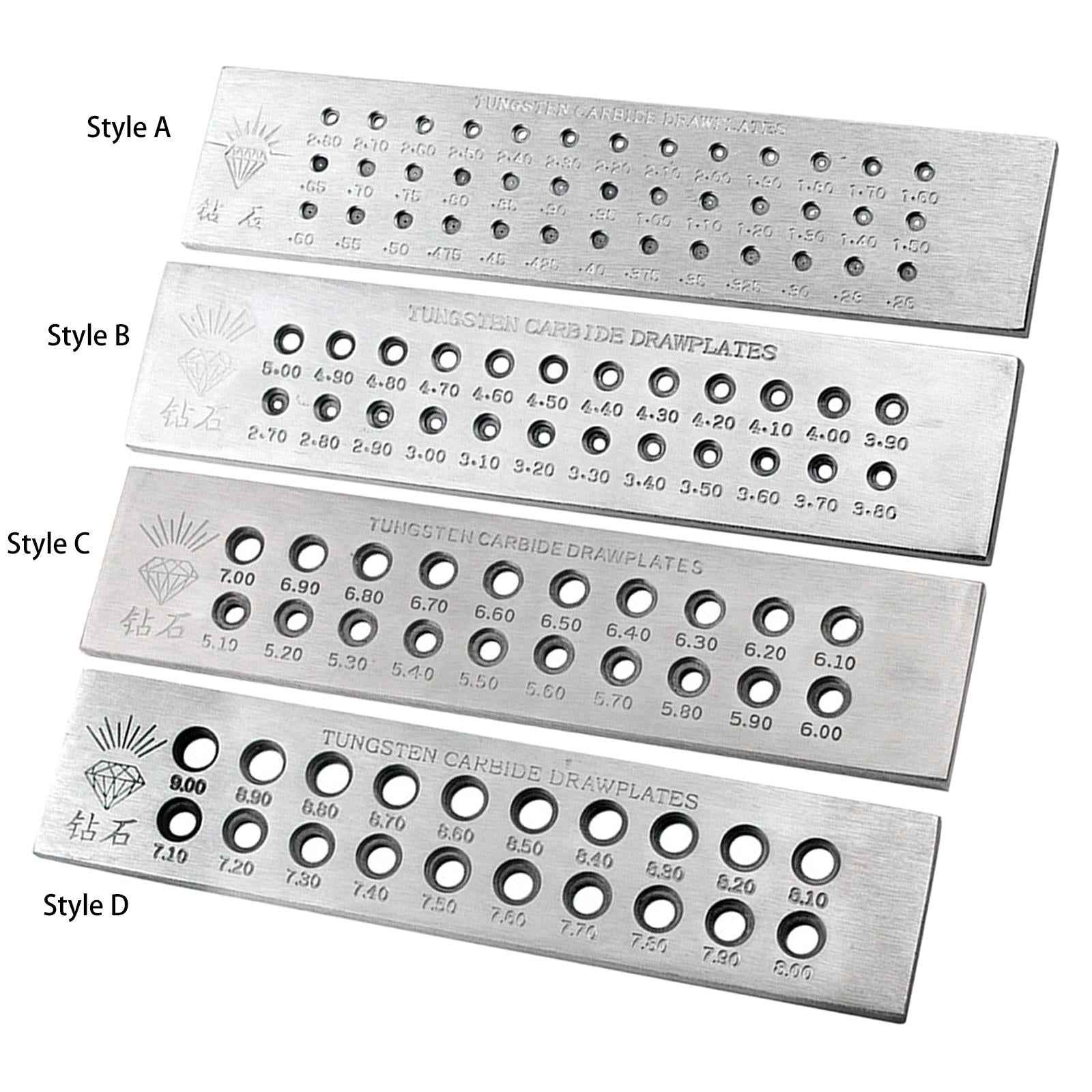 Draw Wear Resistant Jewelry Wire Drawplate for Jewelry Making Crafting Style A