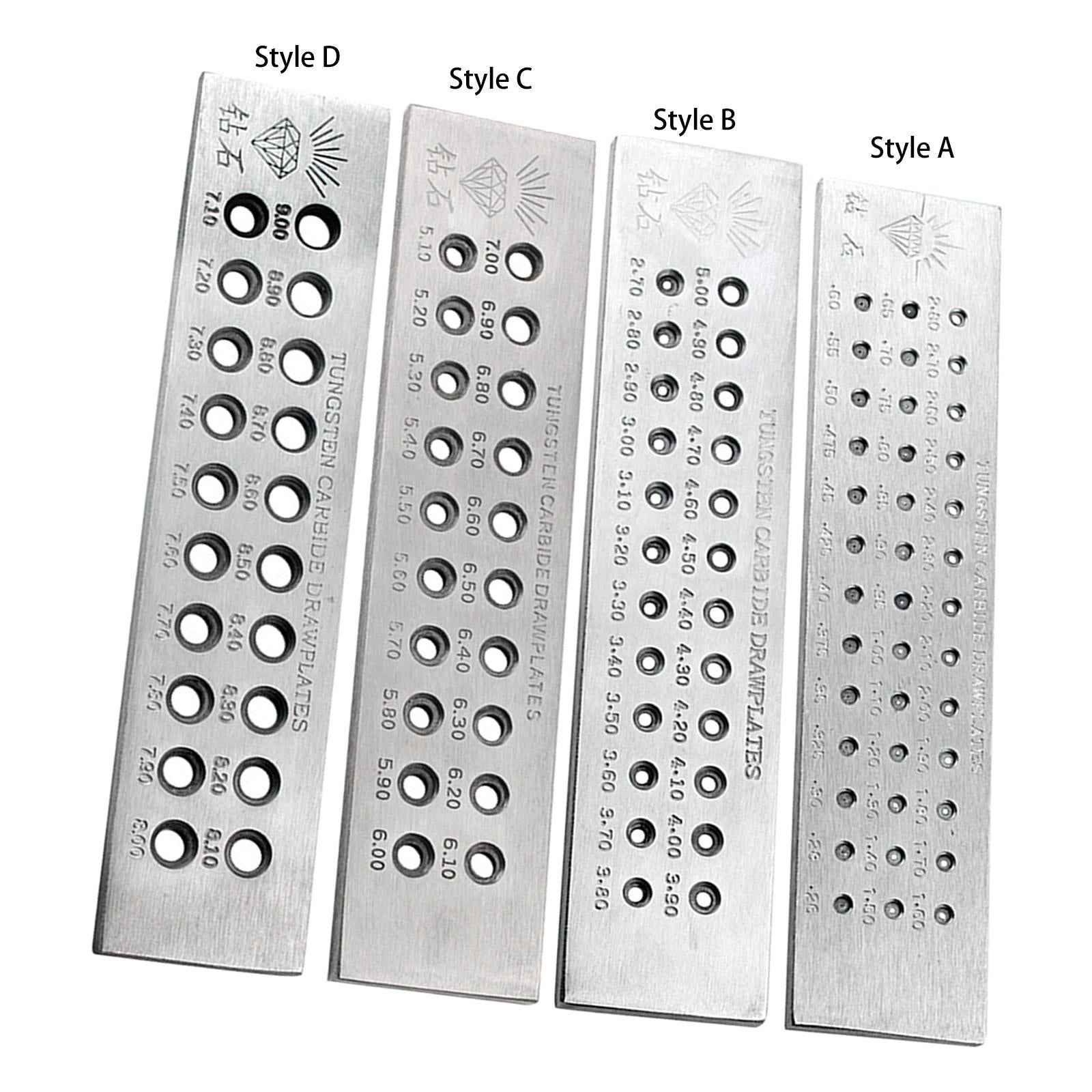 Draw Wear Resistant Jewelry Wire Drawplate for Jewelry Making Crafting Style A