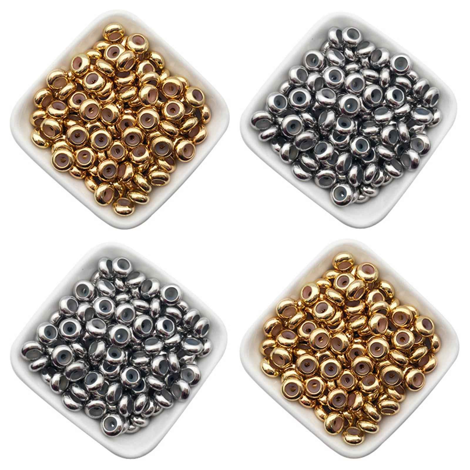 20Pcs Positioning Beads Small 8mm for DIY Crafts Findings Accessories Gold