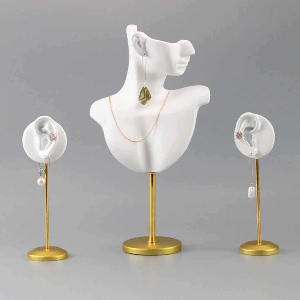 Resin Ear Stud Holder Hanger Ear Model Durable for Home Salon Tabletop Left