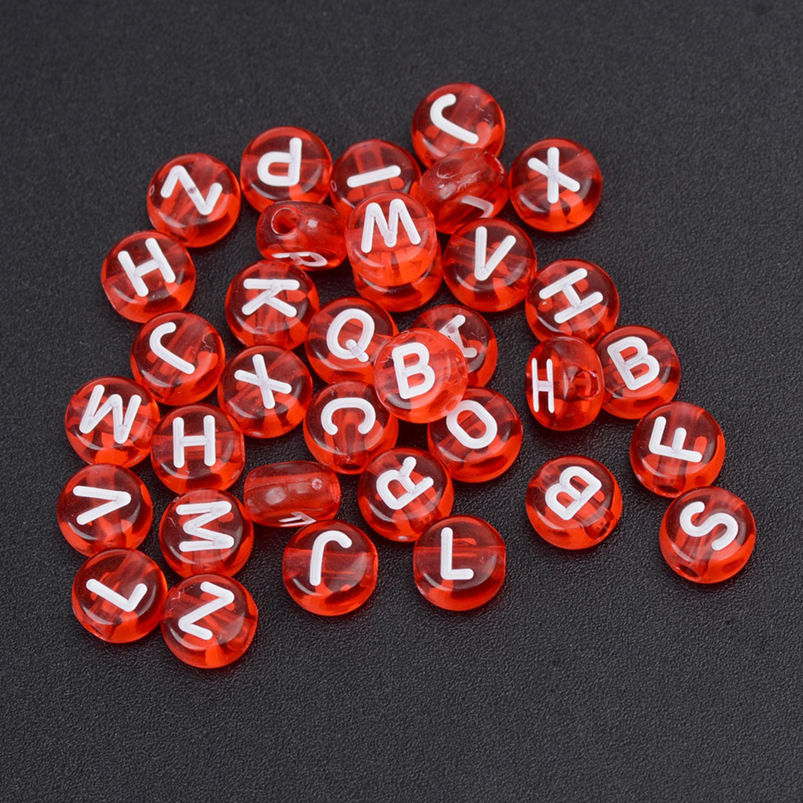 3x200Pcs Acrylic Jewelry Beads Round for Bracelets Key Chains Handmade Gift style D