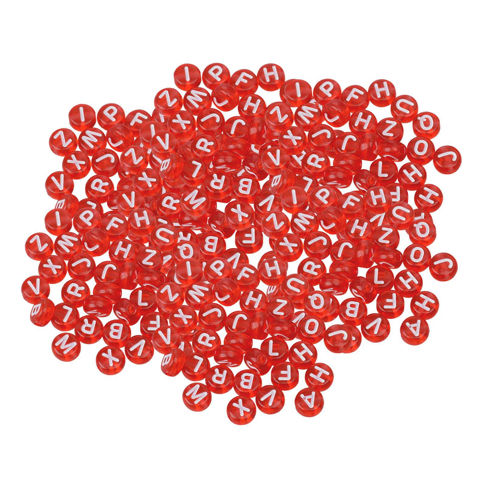 3x200Pcs Acrylic Jewelry Beads Round for Bracelets Key Chains Handmade Gift style D