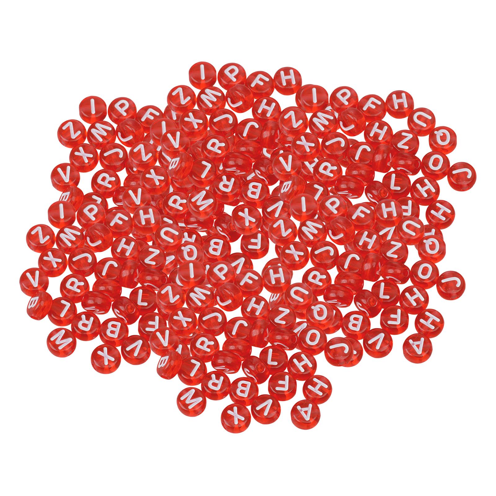 4x200Pcs Acrylic Jewelry Beads Round for Bracelets Key Chains Handmade Gift style D