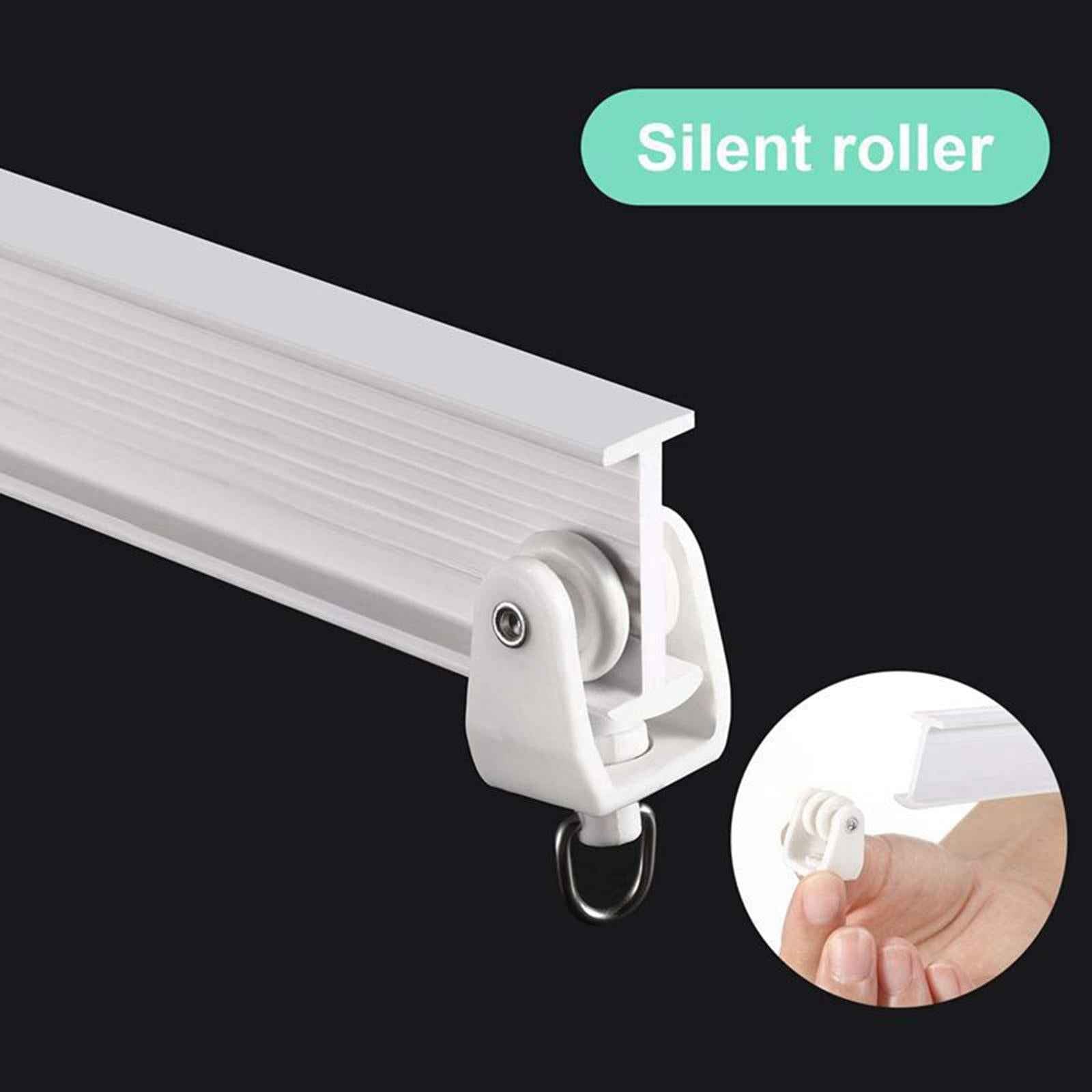 Curved Curtain Track Rail Set Rollers Hooks for Balcony Bedroom RV Curtains 300cm