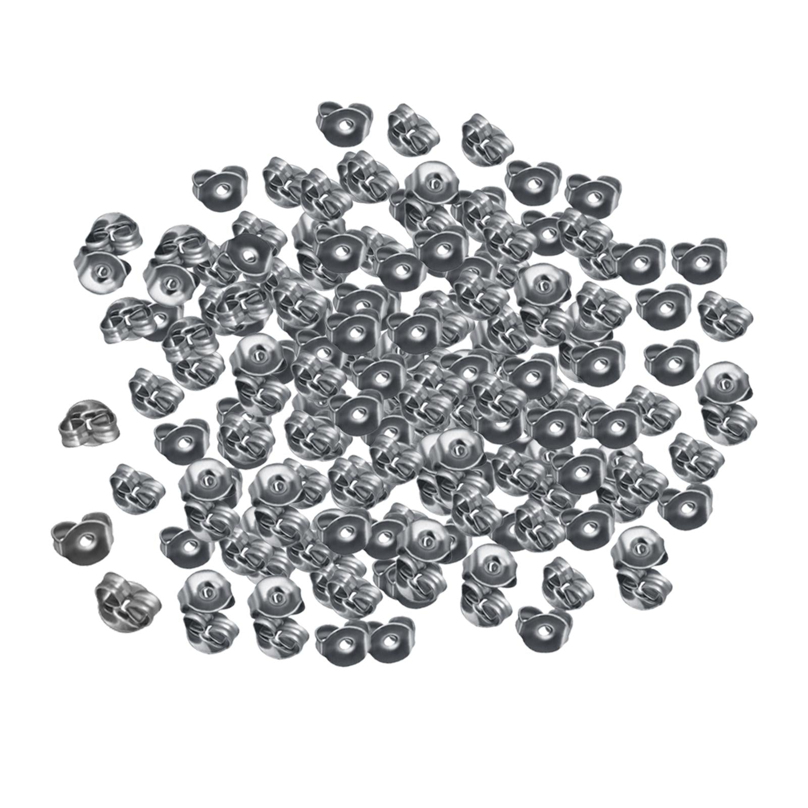 3x100x Earring Backs Replacements Back Pads Earring Stoppers 4mmx5mm for Studs