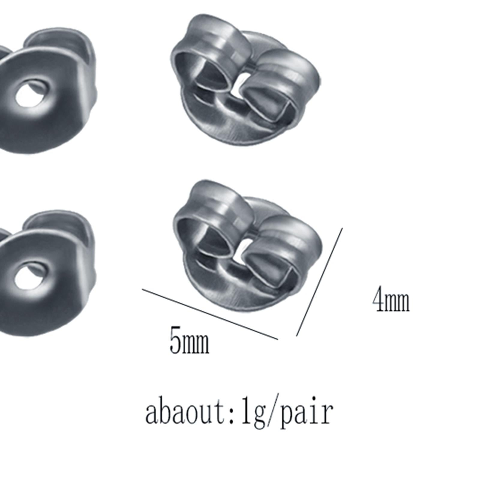 3x100x Earring Backs Replacements Back Pads Earring Stoppers 4mmx5mm for Studs