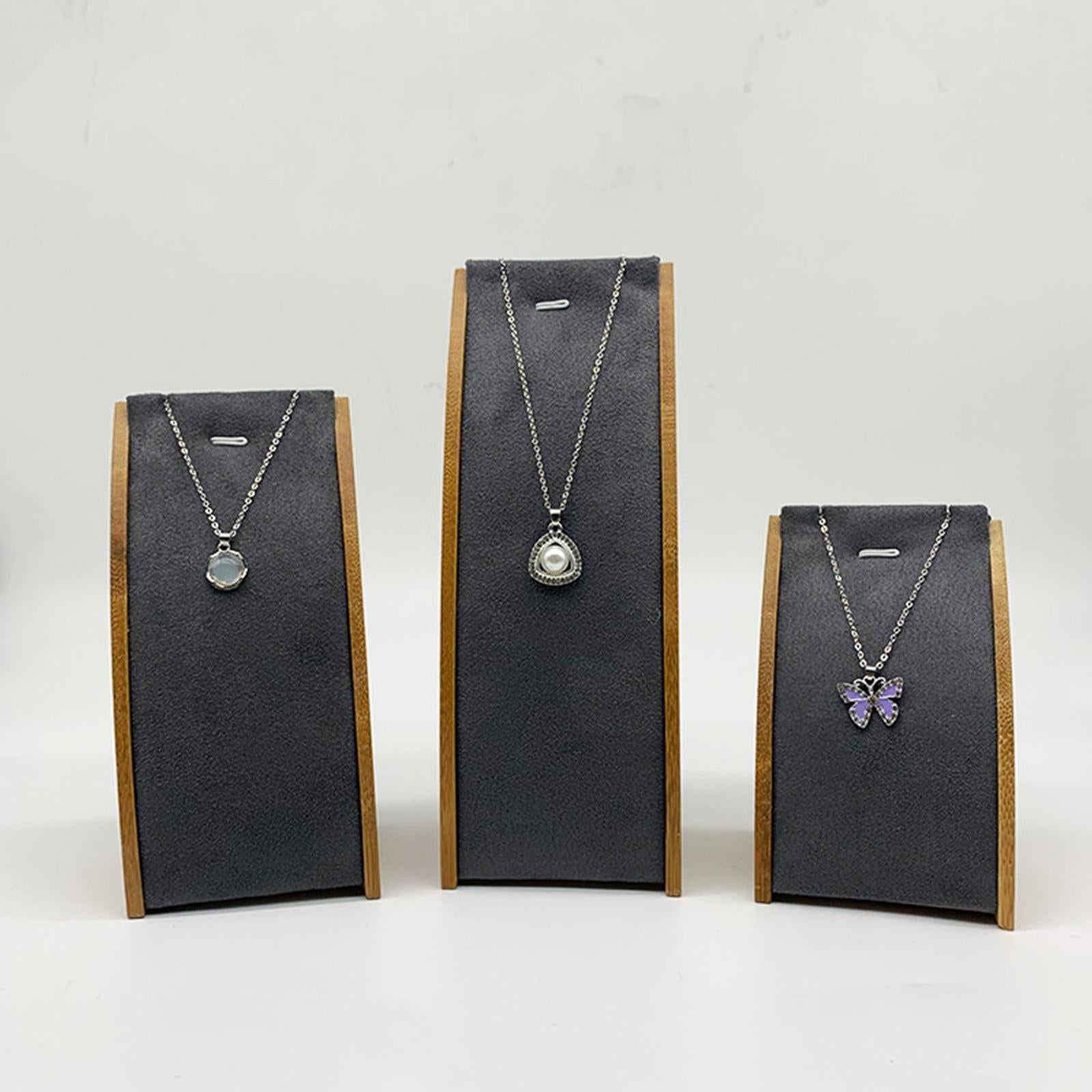 Necklace Display Board Retro Jewelry Holder Showcase Necklace Storage Holder 7.5x6x15.5cm