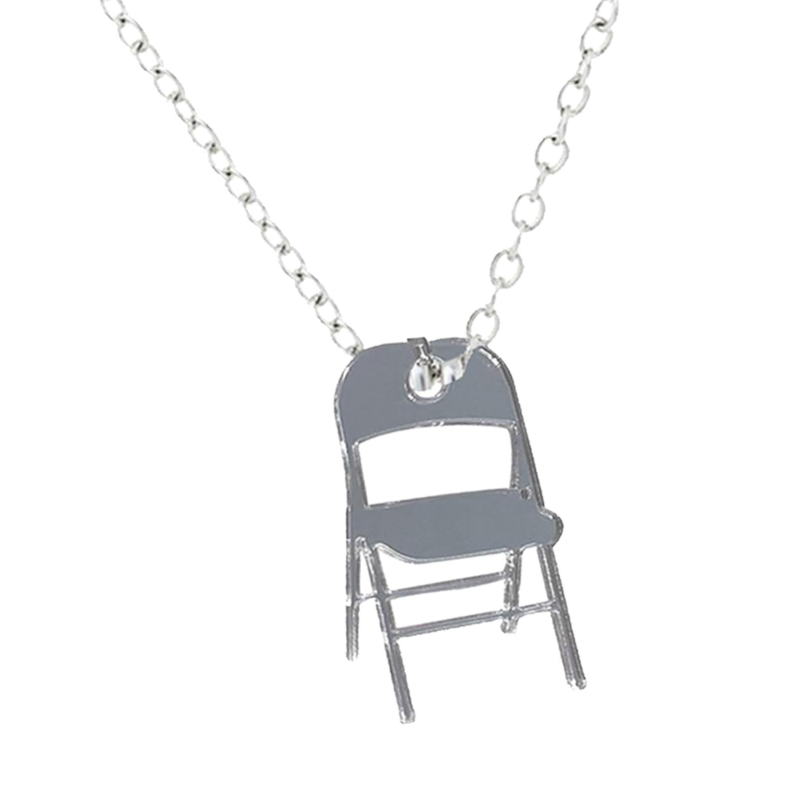 Chair Necklace Fashion Alloy Funny Pendant Necklace for Holiday Gifts Summer