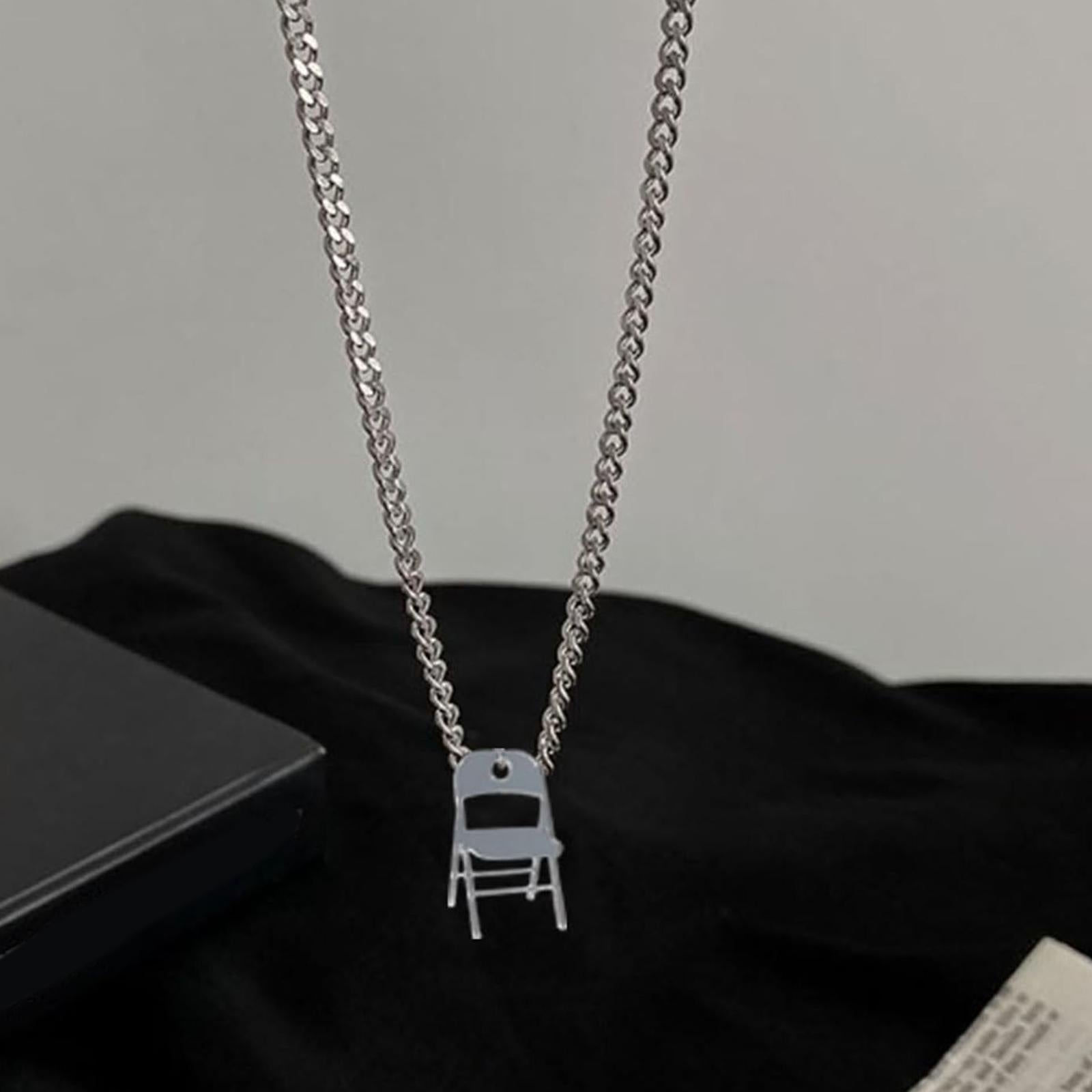 Chair Necklace Fashion Alloy Funny Pendant Necklace for Holiday Gifts Summer