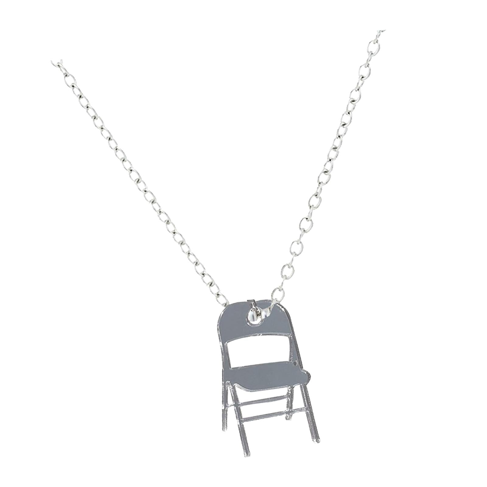 Chair Necklace Fashion Alloy Funny Pendant Necklace for Holiday Gifts Summer