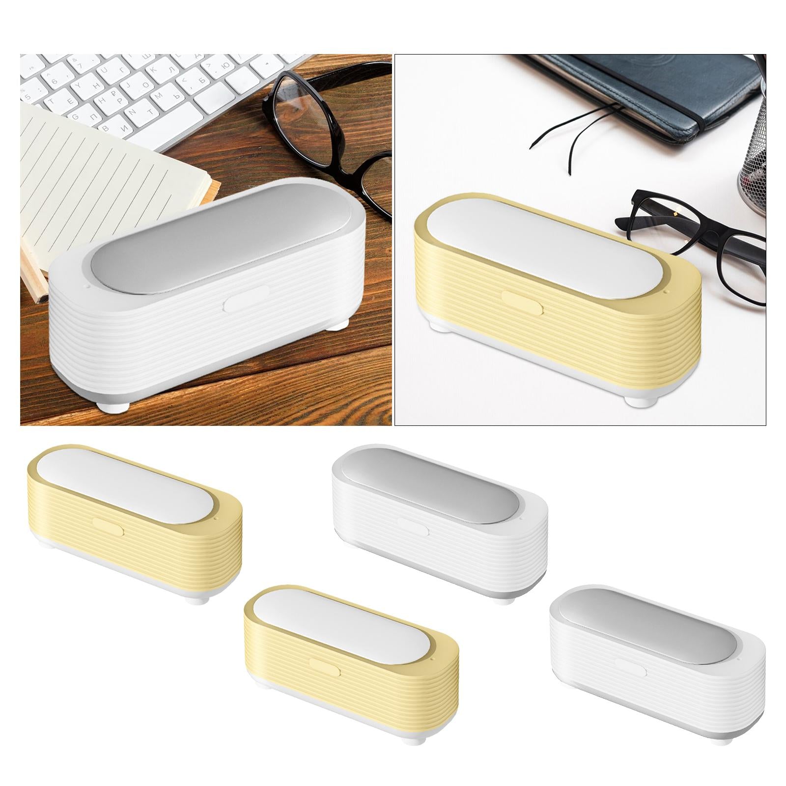 Jewelry Cleaner Machine 47KHz Silver Cleaner for Necklaces Keys Heads Yellow