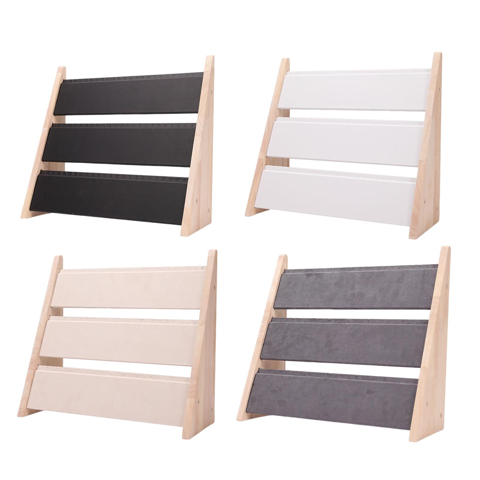 Necklace Display Stand 3 Tier Bracelet Storage for Tabletop Counter Showroom Black PU Leather