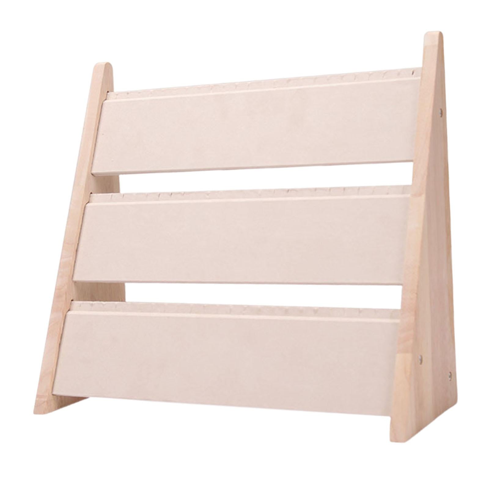 Necklace Display Stand 3 Tier Bracelet Storage for Tabletop Counter Showroom Beige Suede